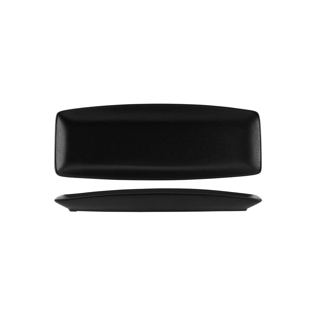 Tablekraft Black Rectangular Plate 333mm (Box of 6) - Kitchenly