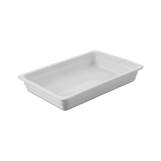 Chef Inox Porcelain Gastronorm Dish 2/3 Size 354x325x65mm - Kitchenly