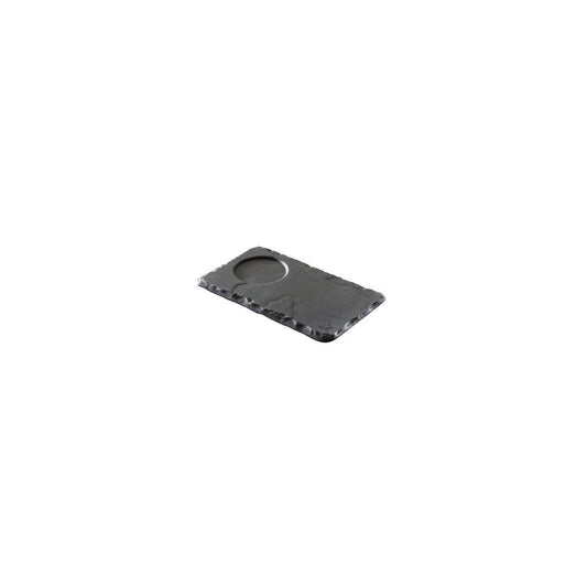 Revol Basalt Tray With Well 140x80mm (Box of 6) - Kitchenly