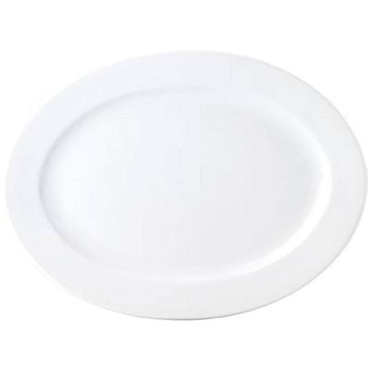 Royal Porcelain Chelsea Oval Platter Wide Rim 200x140mm (Box of 12) - Kitchenly