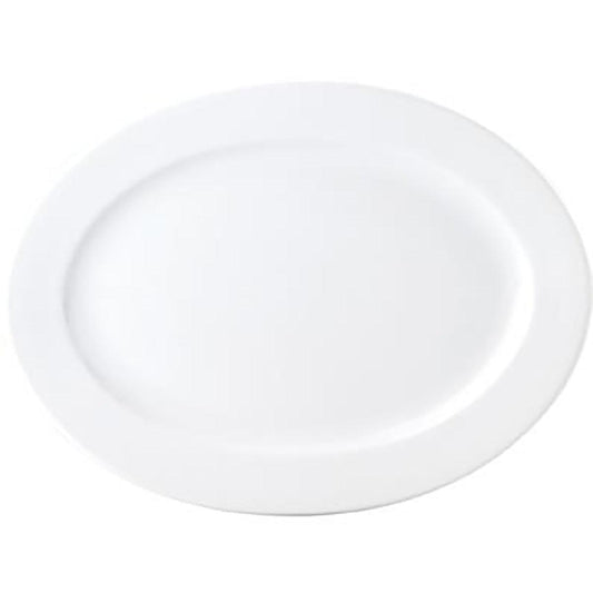 Royal Porcelain Chelsea Oval Platter Wide Rim 315x235mm (Box of 12) - Kitchenly