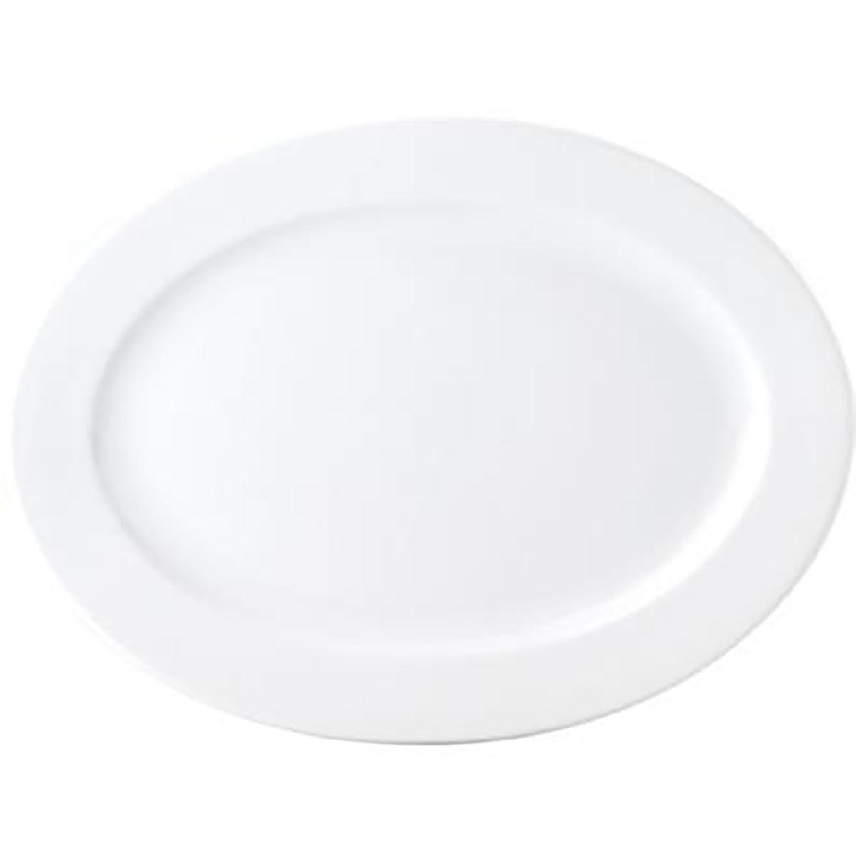 Royal Porcelain Chelsea Oval Platter Wide Rim 360x260mm (Box of 12) - Kitchenly