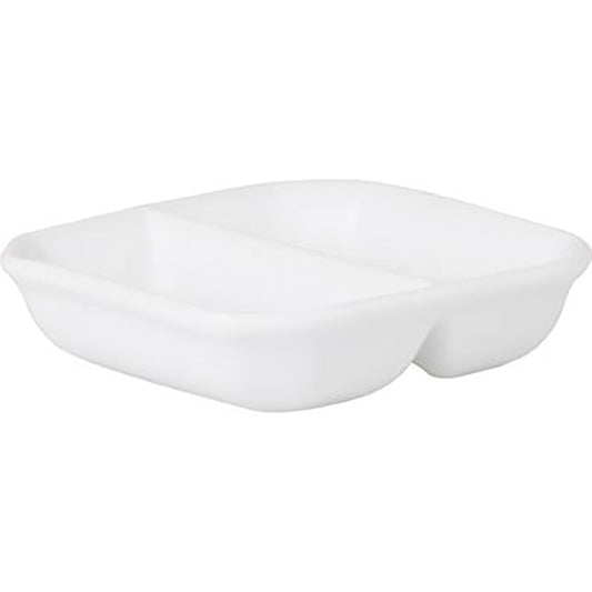 Royal Porcelain Chelsea Sauce Dish 2 Compartments 90mm (Box of 24)