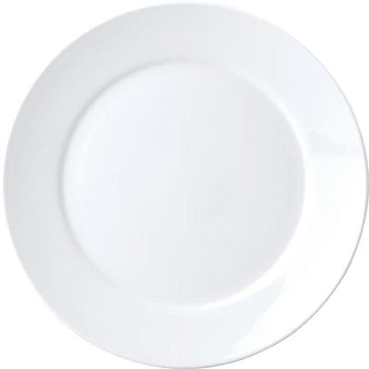 Royal Porcelain Chelsea Round Plate Wide Rim 235mm (Box of 24) - Kitchenly