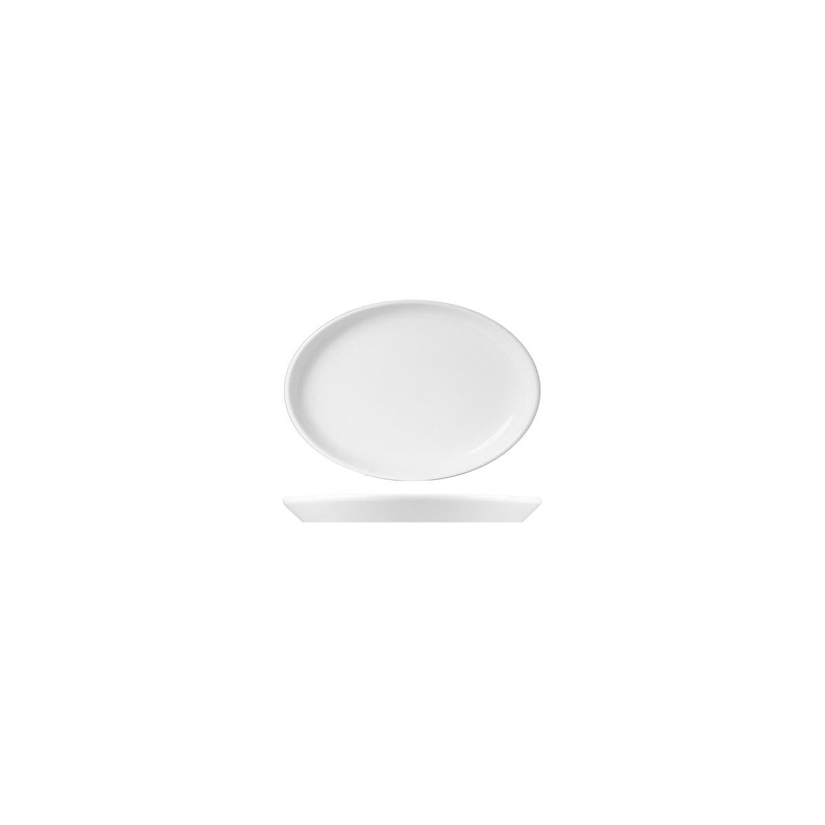 Royal Porcelain White Album Stackable Oval Plate 189mm (Box of 6) - Kitchenly
