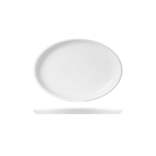 Royal Porcelain White Album Stackable Oval Plate 282mm (Box of 6) - Kitchenly