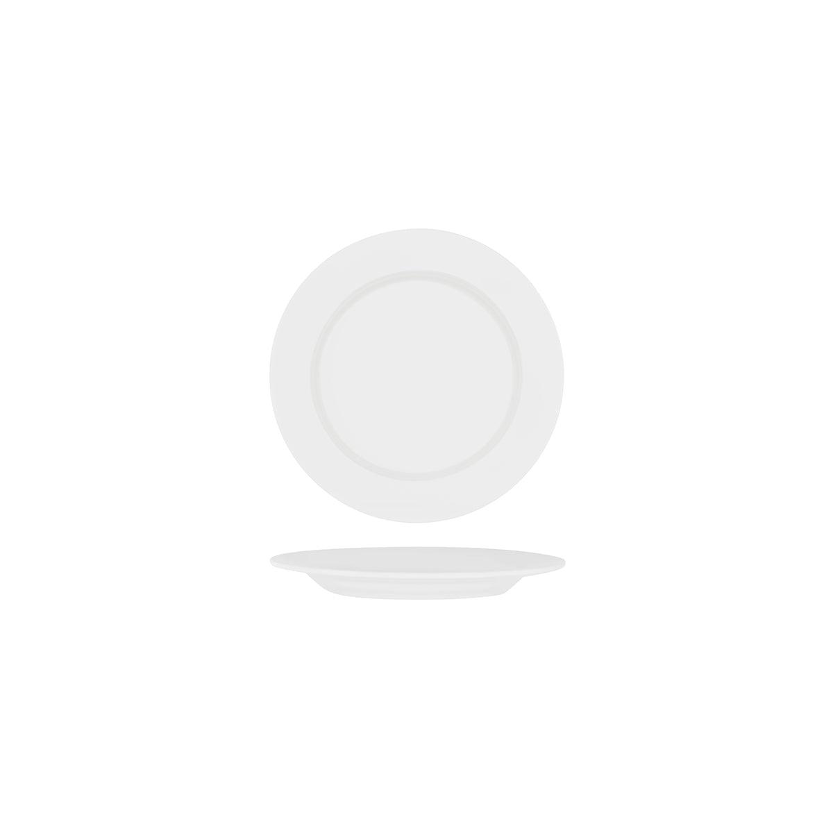 Royal Bone China Ascot Round Plate Wide Rim 190mm (Box of 6) - Kitchenly