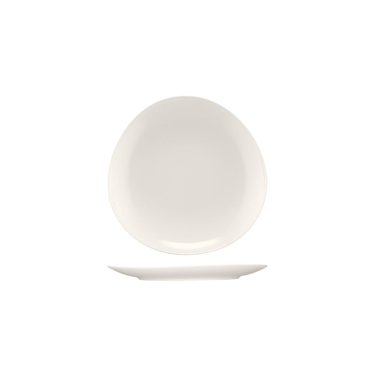Bauscher Purity Asymmertic Coupe Plate 240mm (Box of 6) - Kitchenly