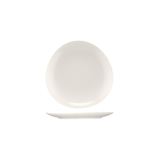 Bauscher Purity Asymmertic Coupe Plate 240mm (Box of 6) - Kitchenly