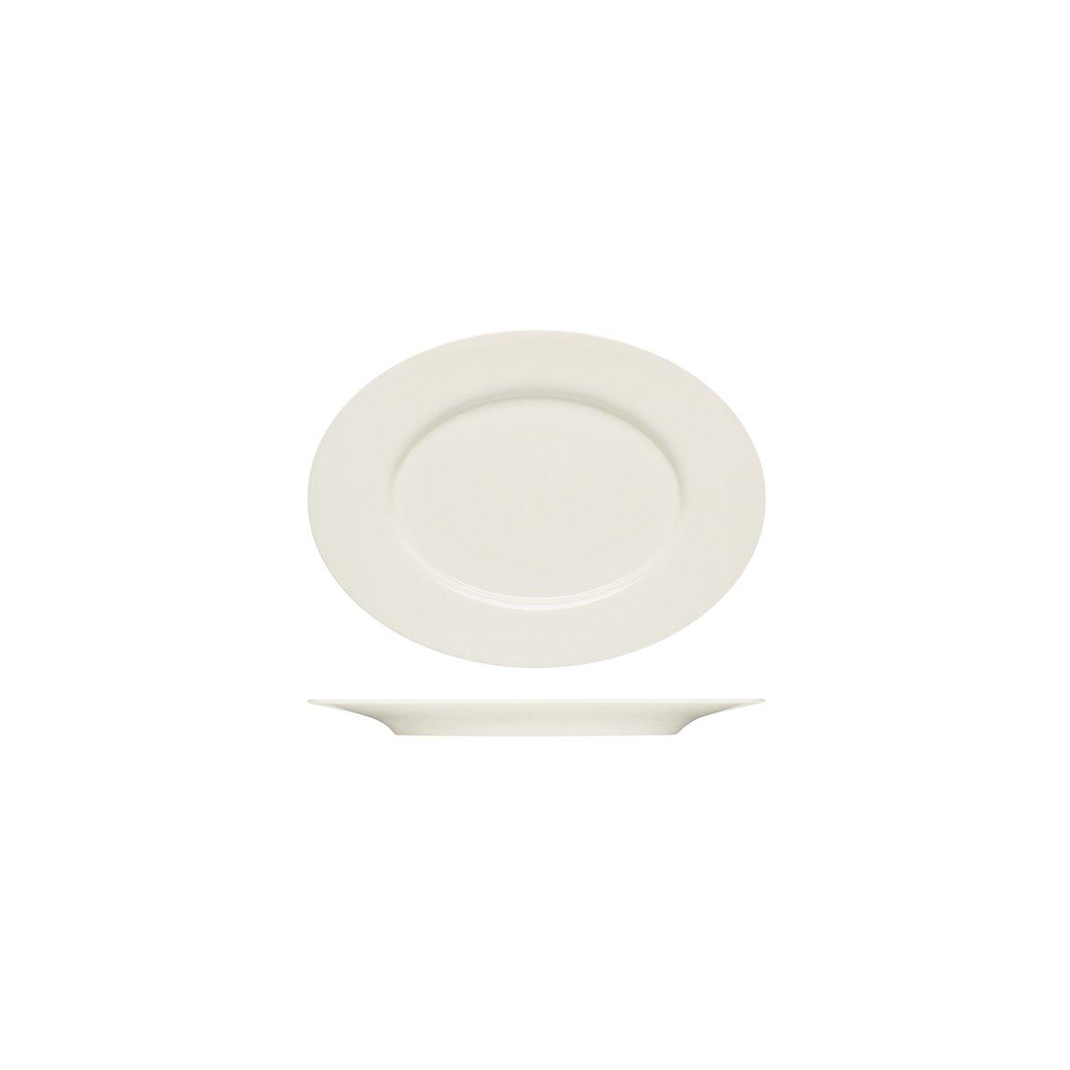 Bauscher Purity Oval Platter with Rim 240x175mm (Box of 6) - Kitchenly