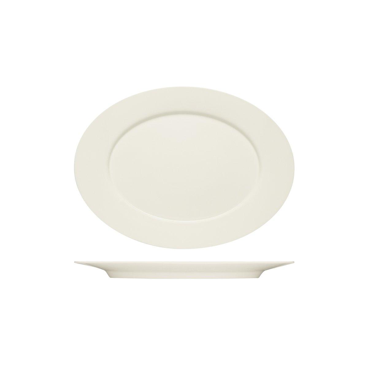 Bauscher Purity Oval Platter with Rim 330x244mm (Box of 6) - Kitchenly