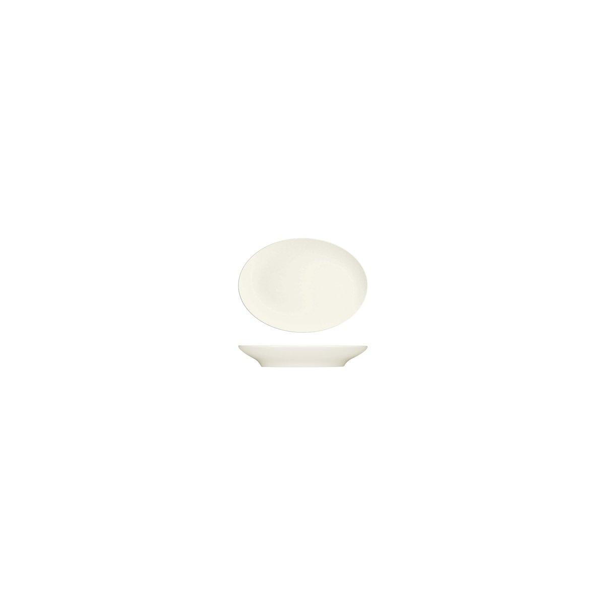Bauscher Purity Oval Coupe Platter 120x88mm (Box of 12) - Kitchenly