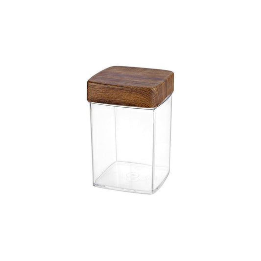 Evelin Square Canister with Lid 120x120x180mm - Kitchenly