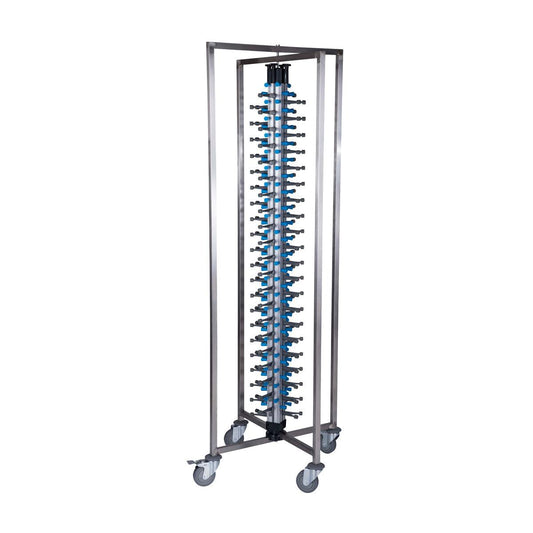 Jiwins Mobile Plate Rack to Hold 84 Plates 730x730x1900mm - Kitchenly