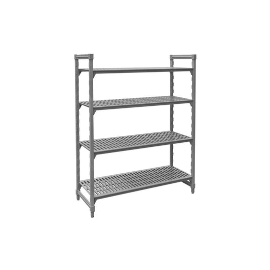 Jiwins Vented Shelf Complete Unit Grey Polypropylene / Iron 910x455x1800mm - Kitchenly