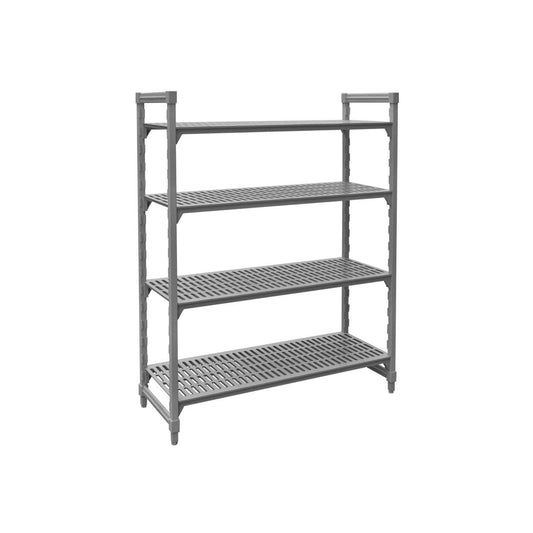 Jiwins Vented Shelf Complete Unit Grey Polypropylene / Iron 1220x455x1800mm - Kitchenly