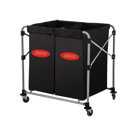 Jiwins Collapsible Laundry Cart with 2 x 150Lt Vinyl Bags - Kitchenly