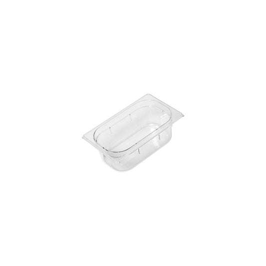 Inox Macel Gastronorm Pan Polycarbonate Clear 1/4 Size 265x162x100mm / 2.5Lt (Box of 6) - Kitchenly