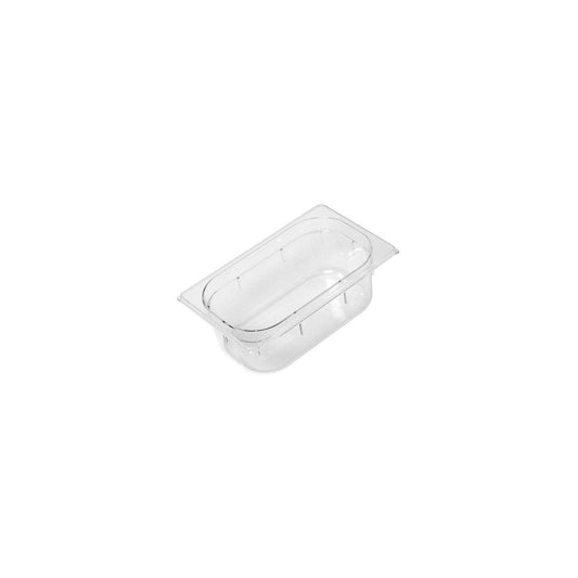 Inox Macel Gastronorm Pan Polycarbonate Clear 1/4 Size 265x162x150mm / 3.7Lt (Box of 6) - Kitchenly