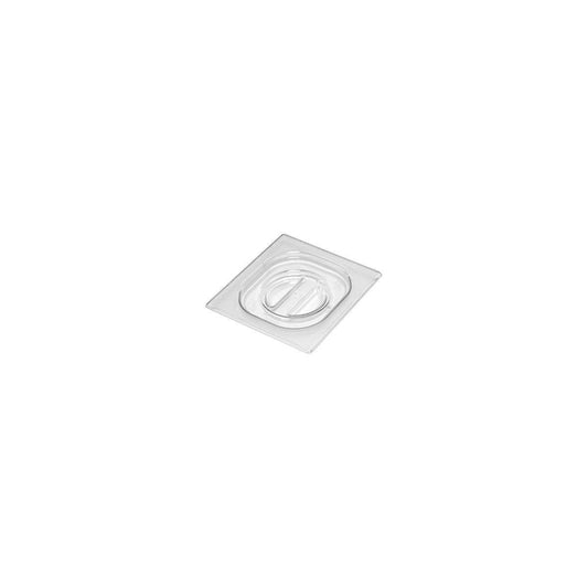 Inox Macel Gastronorm Lid Polycarbonate Clear 1/6 Size 176x162mm (Box of 12) - Kitchenly