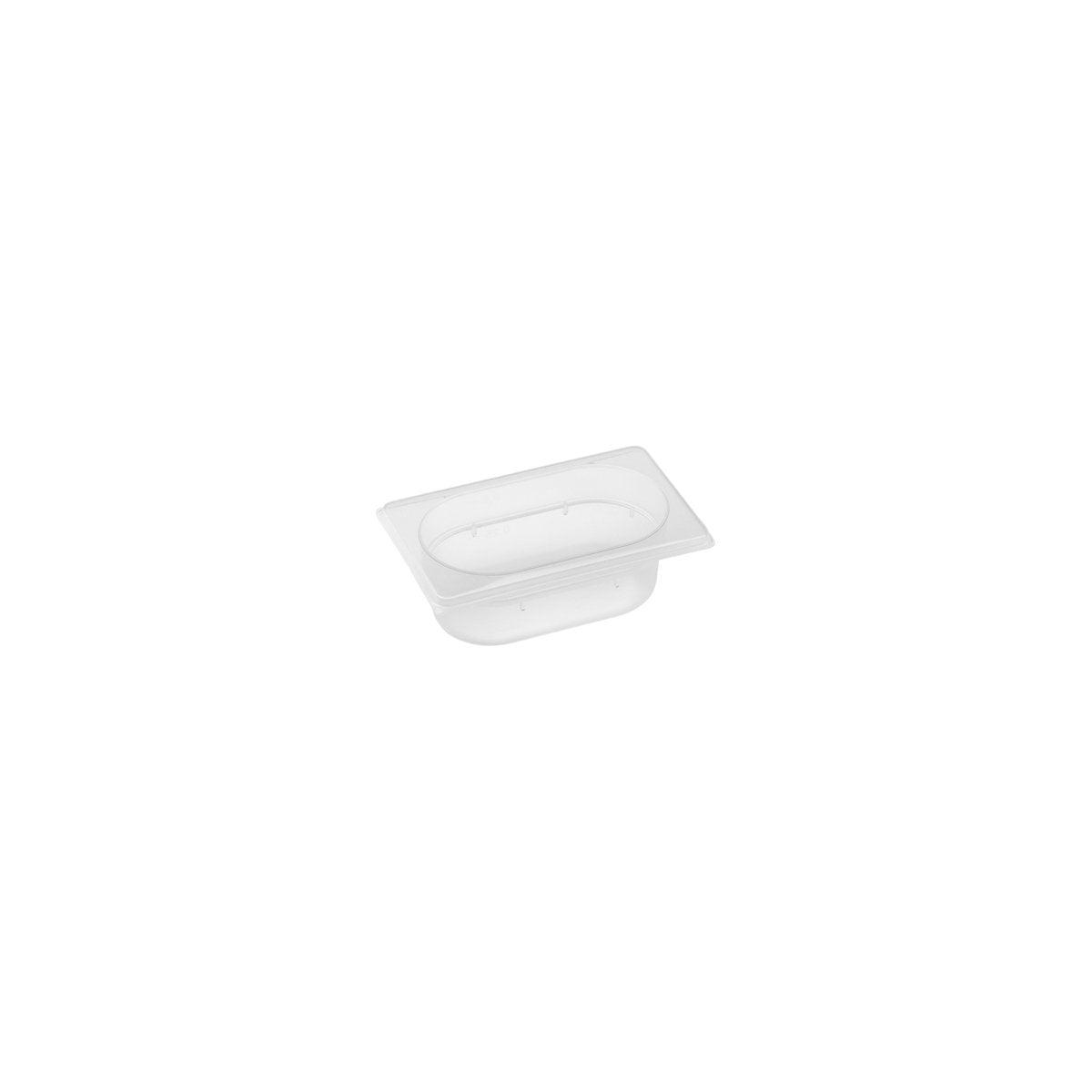 Inox Macel Gastronorm Pan Polypropylene 1/9 Size 176x108x65mm / 0.6Lt - Kitchenly