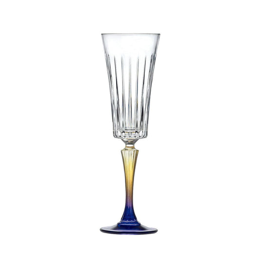 RCR Cristalleria Gipsy Champagne Flute 210ml Yellow / Purple - Kitchenly