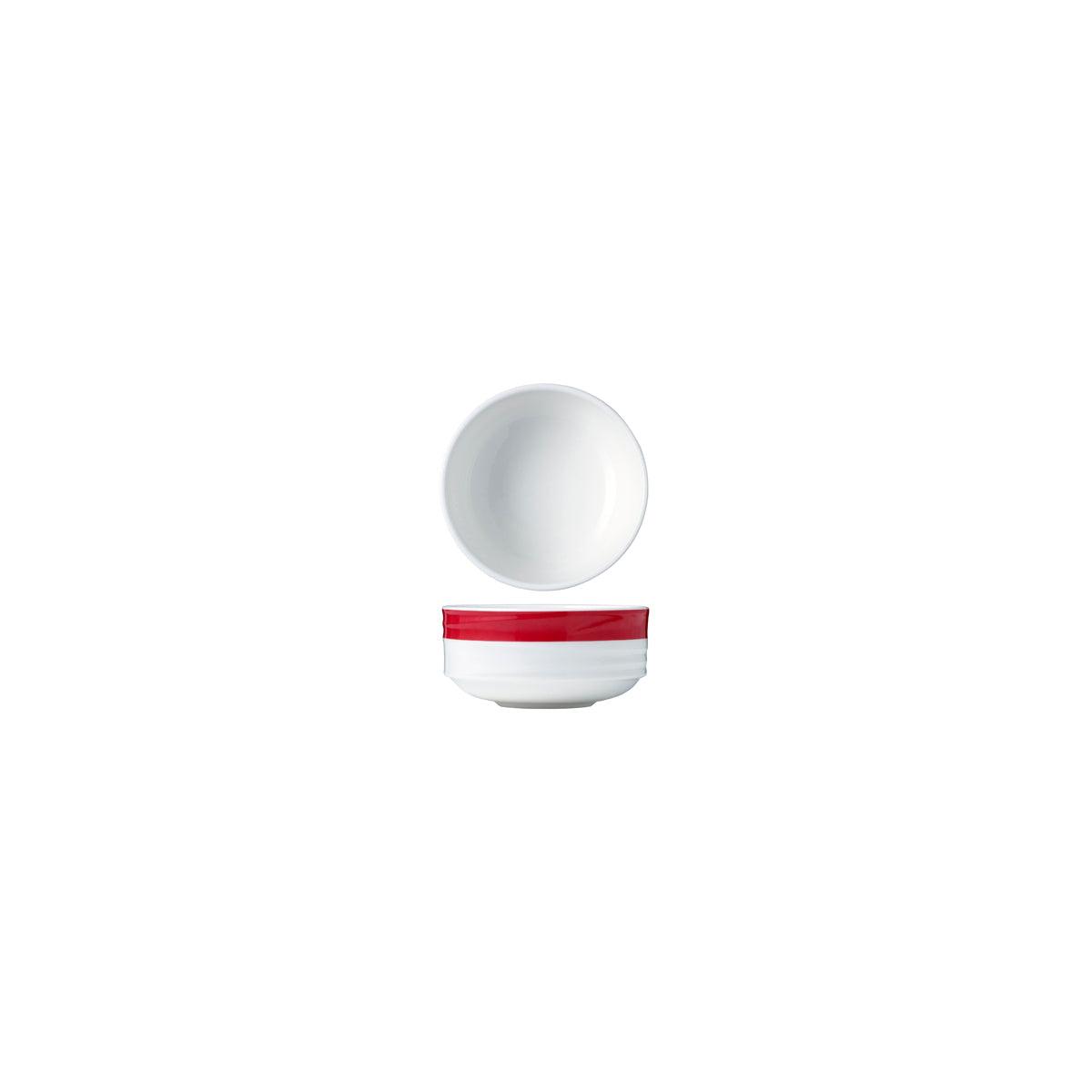 Royal Porcelain Maxadura Resonate Stackable Bowl 110mm / 270ml Red Band (Box of 12) - Kitchenly