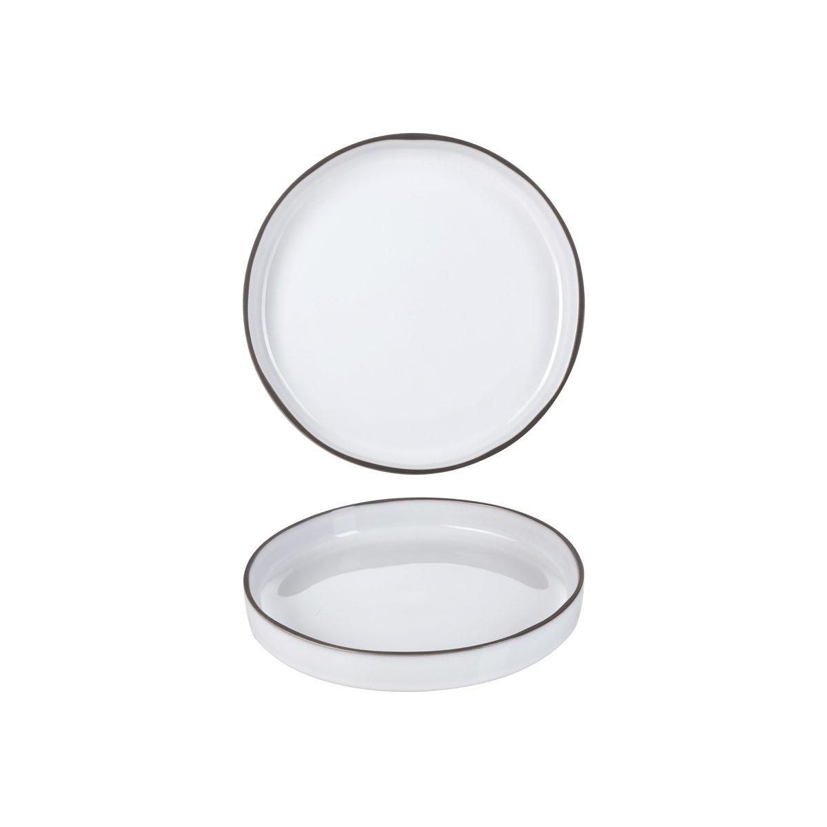 Revol Caractere White Cumulus Gourmet Plate 230mm (Box of 4) - Kitchenly