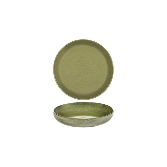 Serax Surface Camo Green Round Deep Plate 210mm - Kitchenly