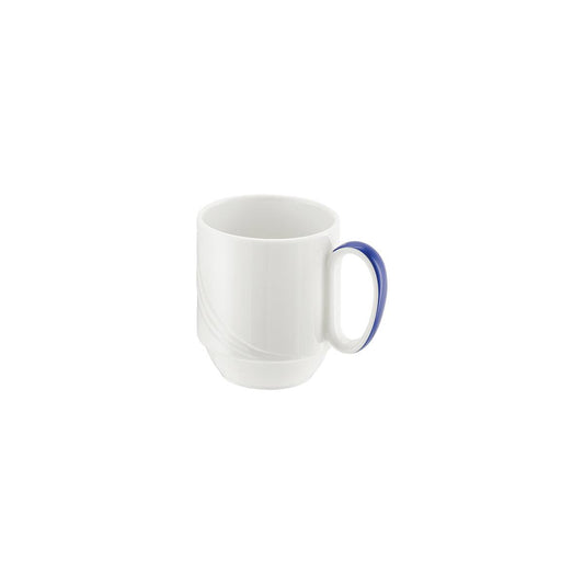 Schonwald Donna Senior Decor Stackable Mug with Dark Blue Band 280ml (Box of 6) - Kitchenly