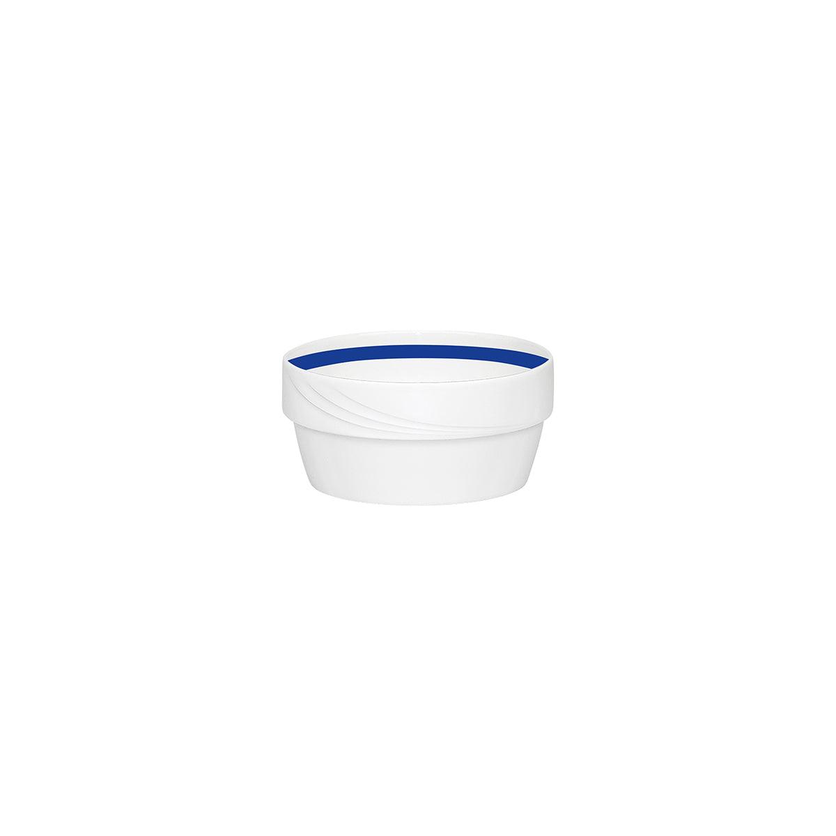 Schonwald Donna Senior Decor Stackable Round Soup Bowl with Dark Blue Band 125x59mm / 470ml (Box of 12) - Kitchenly