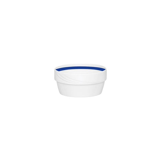 Schonwald Donna Senior Decor Stackable Round Soup Bowl with Dark Blue Band 125x59mm / 470ml (Box of 12) - Kitchenly