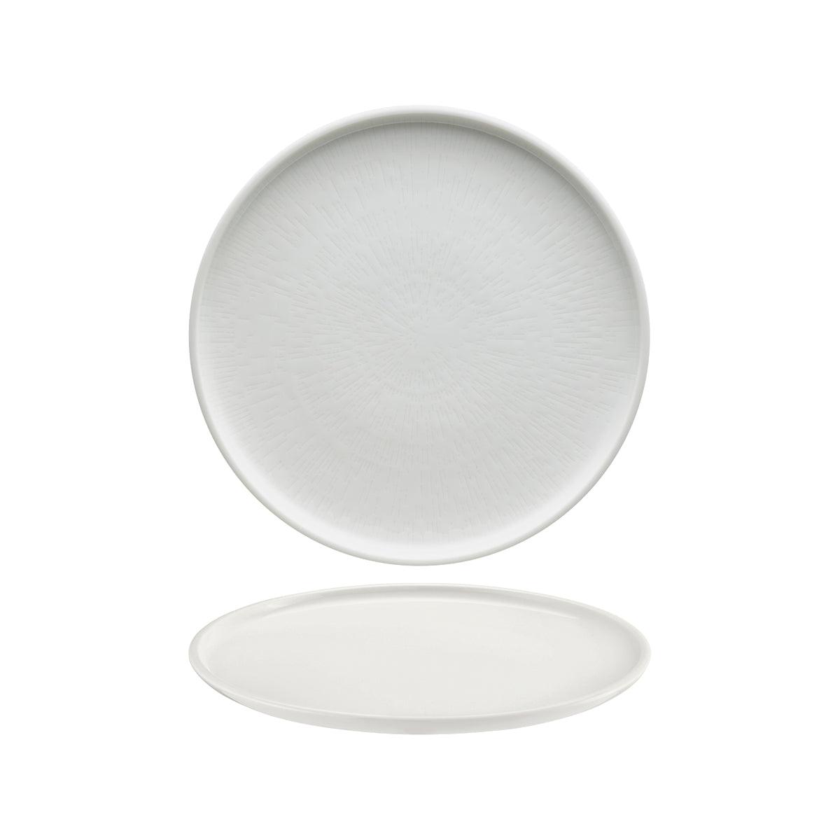 Schonwald Shiro Round Flat Coupe Plate 260mm With Relief Design (Box of 6) - Kitchenly
