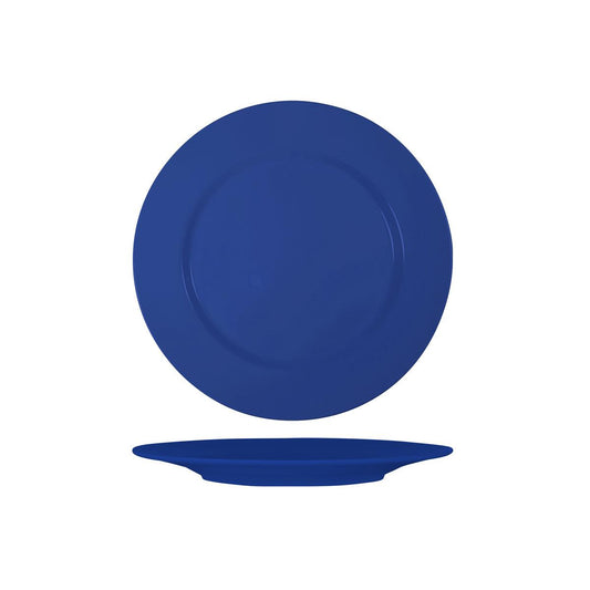 Superware Blue Round Plate with Flat Rim 230mm (Box of 6) - Kitchenly