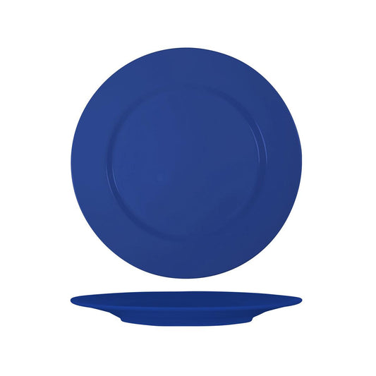 Superware Blue Round Plate with Raised Rim 260mm (Box of 6) - Kitchenly