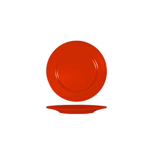 Superware Red Round Plate with Flat Rim 165mm (Box of 6) - Kitchenly