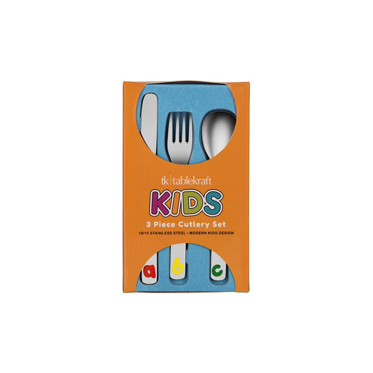 Tablekraft Kids ABC Cutlery Set 3pc - Kitchenly