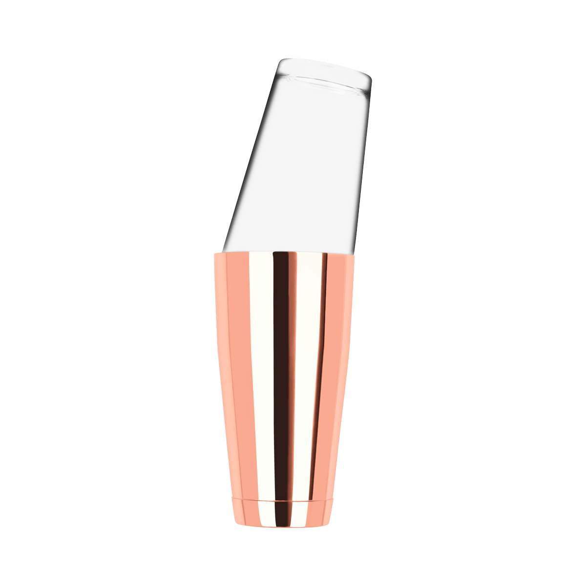 Zanzi Boston Cocktail Shaker 700ml Rose Gold Base & Glass - Kitchenly