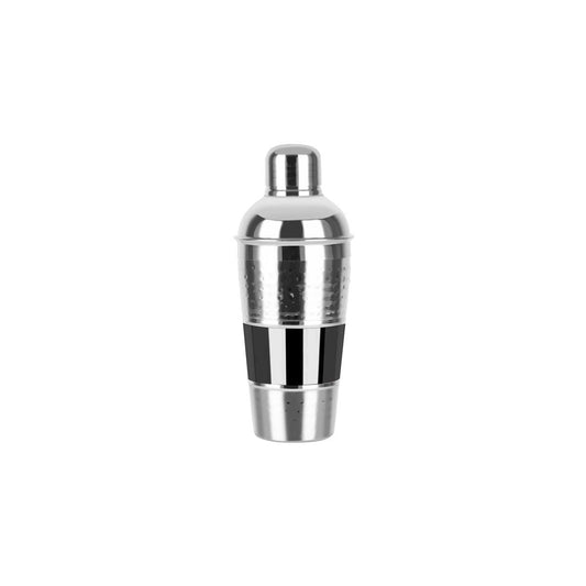 Zanzi Hammered Cocktail Shaker 3pc 600ml Gunmetal - Kitchenly