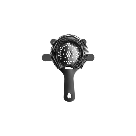 Zanzi 4 Prong Hawthorn Strainer with Flat Handle Gunmetal - Kitchenly