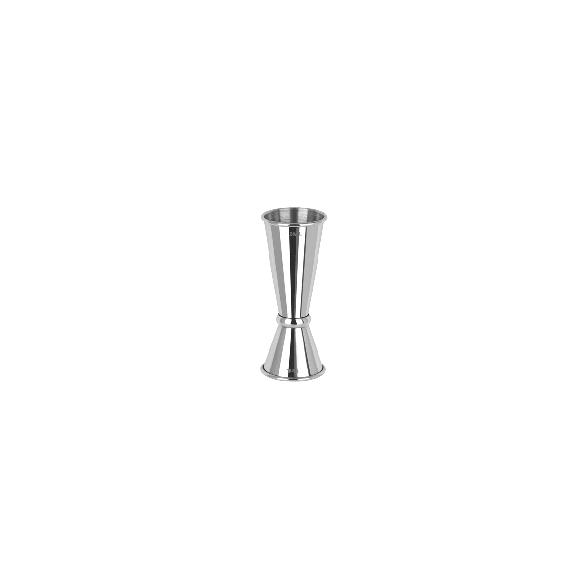 Zanzi Tokyo Jigger with Curled Edge 15/30ml Stainless Steel - Kitchenly