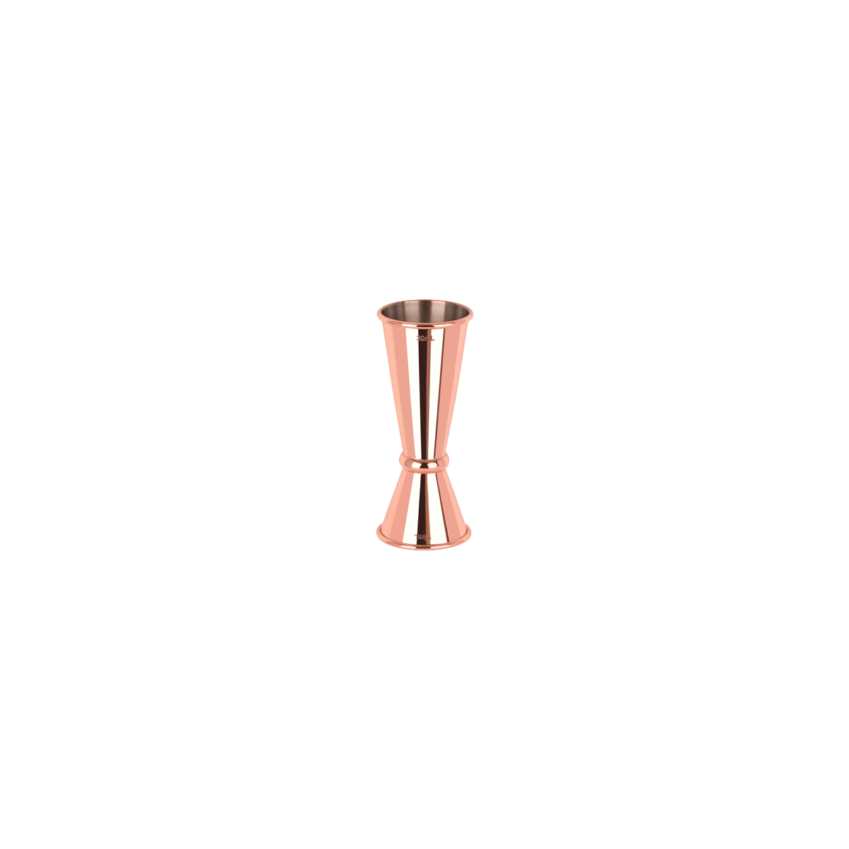 Zanzi Tokyo Jigger with Curled Edge 15/30ml Rose Gold - Kitchenly