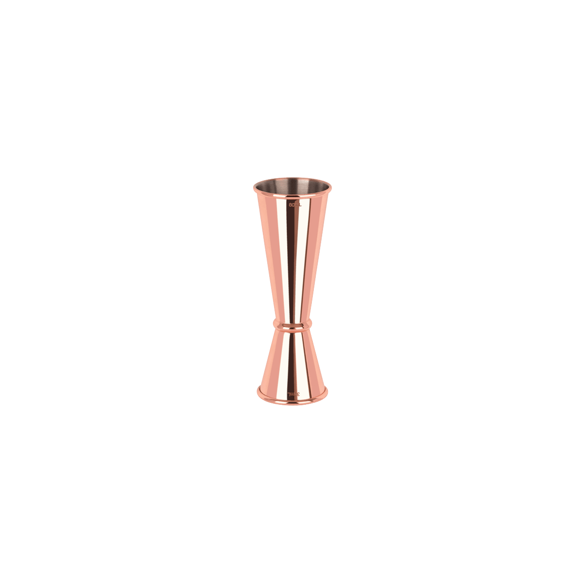 Zanzi Tokyo Jigger with Curled Edge 30/60ml Rose Gold - Kitchenly