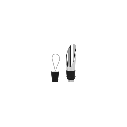 Zanzi Wine Stopper with Pouring Spout Stainless Steel - Kitchenly