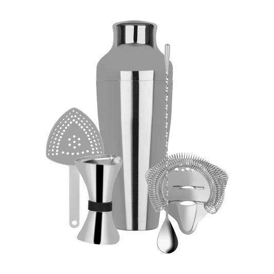 Zanzi Cocktail Set 5pc Stainless Steel - Kitchenly